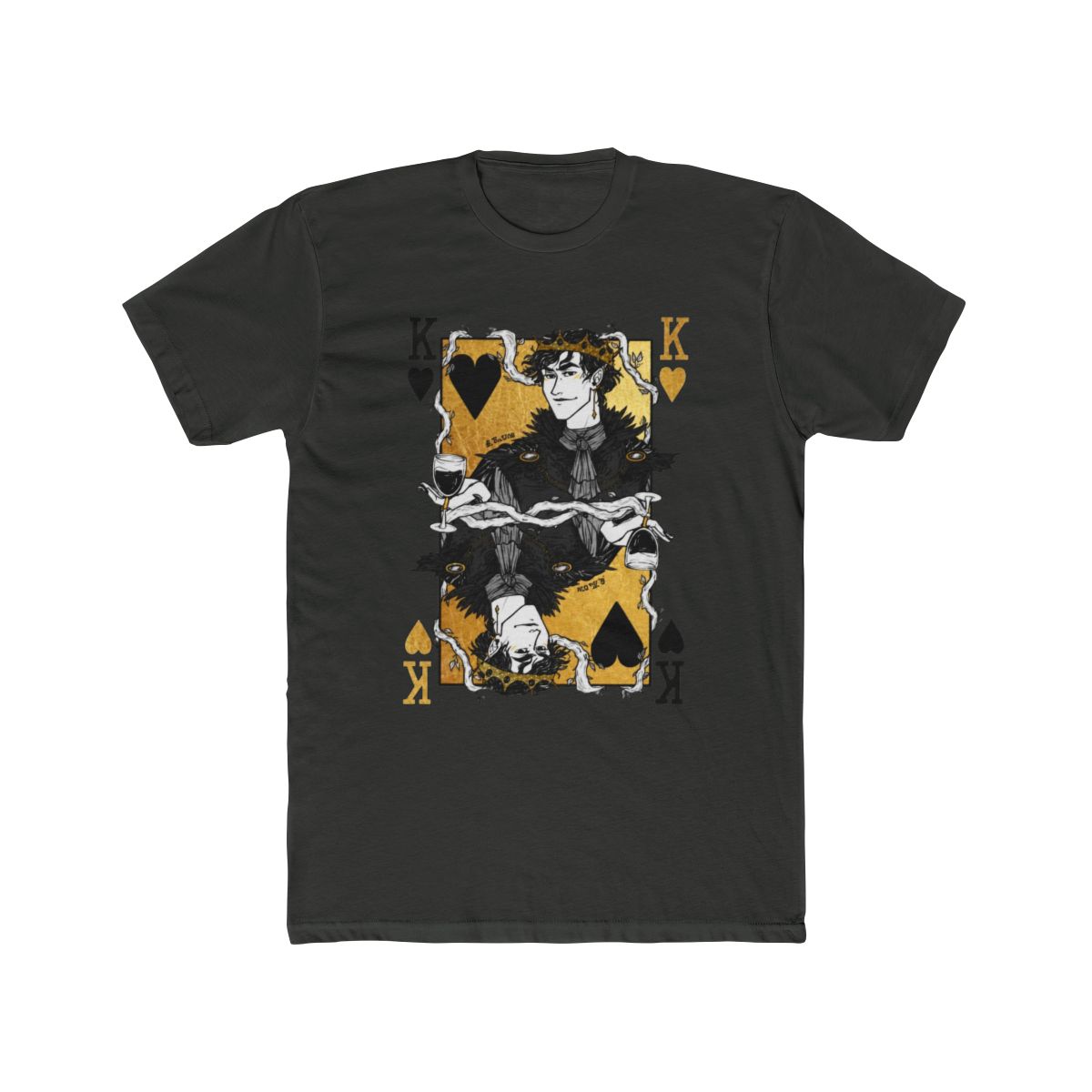 Cardan king of hearts T Shirt | The Cruel Prince / Holly Black - alternate angle 5, merchandise