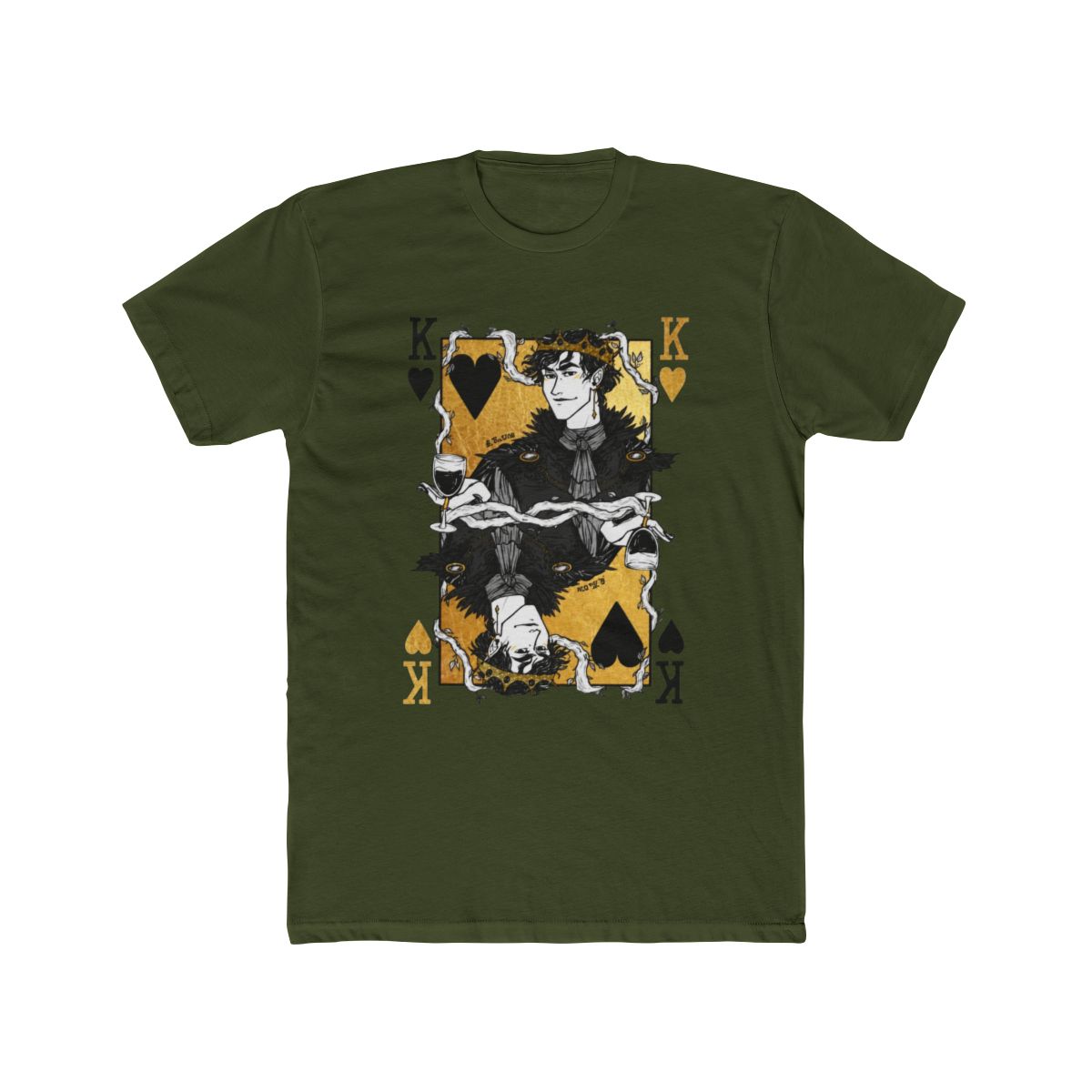 Cardan king of hearts T Shirt | The Cruel Prince / Holly Black - alternate angle 4, merchandise